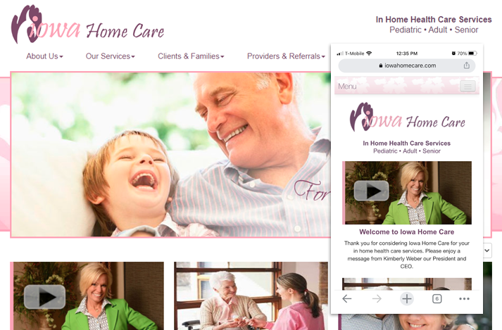 Iowa Homecare Website Detail